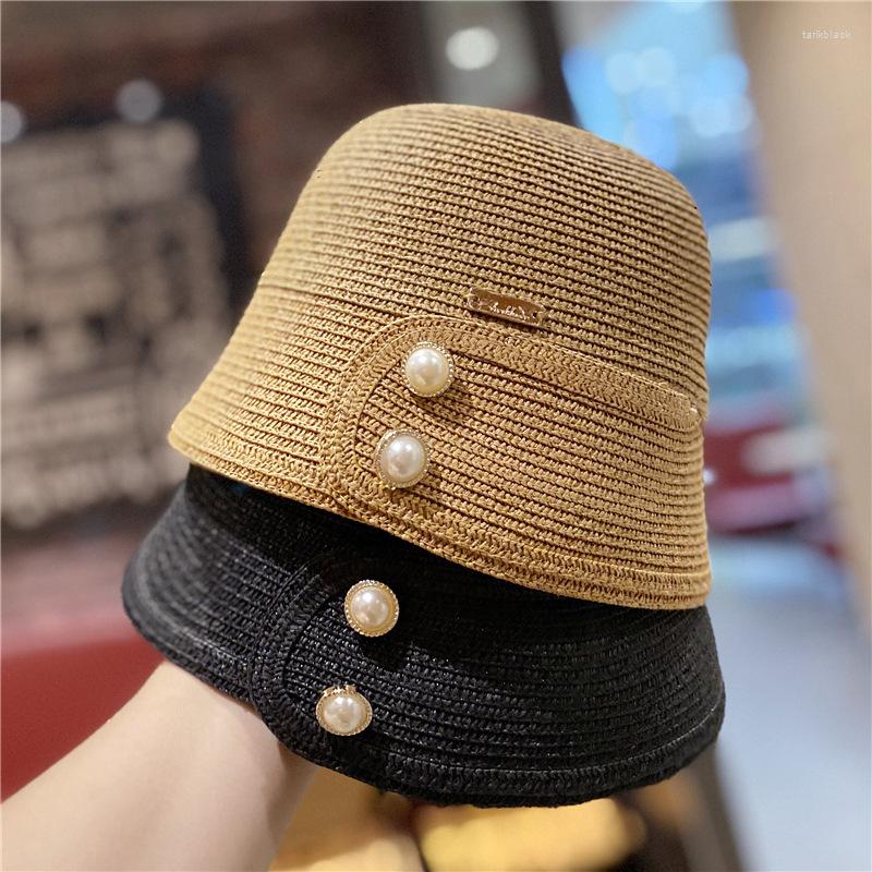 Berets Summer Elegant White Pearl Bucket Hats For Women Holiday Straw Sun Hat Female Panama Chapeau Femme Outdoor Plage Beach Visor Cap
Berets Summer Elegant White Pearl Bucket Hats For Women Holiday Straw Sun Hat Female Panama Chapeau Femme Outdoor Plage Beach Visor Cap