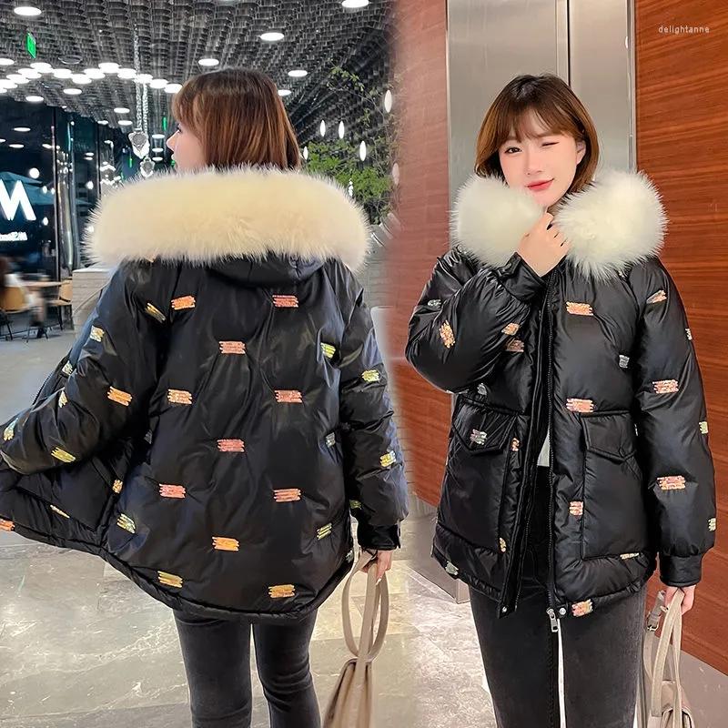Women's Down Glossy Padded Jacket Parkas Women 2022 Winter Korean Colorful Big Fur Collar Oversize Puffer Femmale, Apricot
Women's Down Glossy Padded Jacket Parkas Women 2022 Winter Korean Colorful Big Fur Collar Oversize Puffer Femmale, Apricot