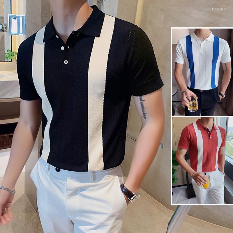 Men's Polos Summer Fashion Men Short Sleeve Ice Silk Knitted Polo Shirts Business Male Casual Slim Fit Stretched Striped Homme B142, Black
Men's Polos Summer Fashion Men Short Sleeve Ice Silk Knitted Polo Shirts Business Male Casual Slim Fit Stretched Striped Homme B142, Black