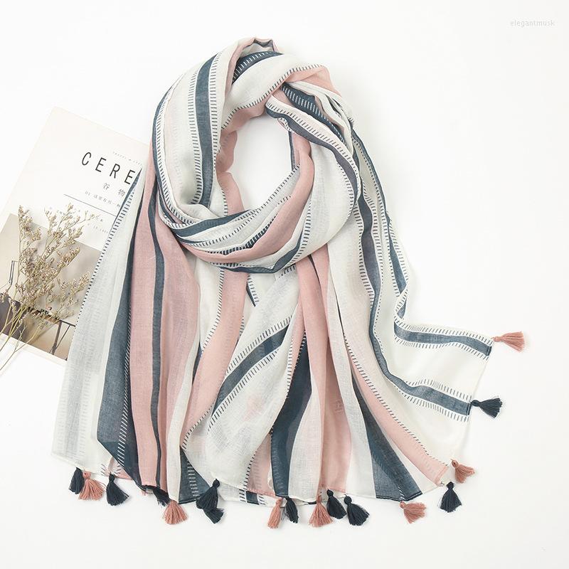 Scarves 90-180CM Simple And Fashionable Pink - White Stripe Silk Scarf Sunscreen Tassel Long Shawl
Scarves 90-180CM Simple And Fashionable Pink - White Stripe Silk Scarf Sunscreen Tassel Long Shawl