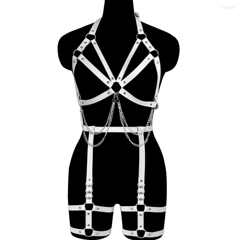 Belts Metal Chain Pu Leather Harness For Women Garment Accessories Belt Black Corset Waistband Gothic Style Pole Dance Rave Costume, White
Belts Metal Chain Pu Leather Harness For Women Garment Accessories Belt Black Corset Waistband Gothic Style Pole Dance Rave Costume, White