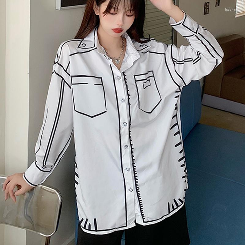 Women' Blouses Casual White Loose Women Blouse Print Clothes Vintage Cotton Female Shirts 2022 Graffiti Office Shirt Blusas Mujer 18728, Picture
Women' Blouses Casual White Loose Women Blouse Print Clothes Vintage Cotton Female Shirts 2022 Graffiti Office Shirt Blusas Mujer 18728, Picture