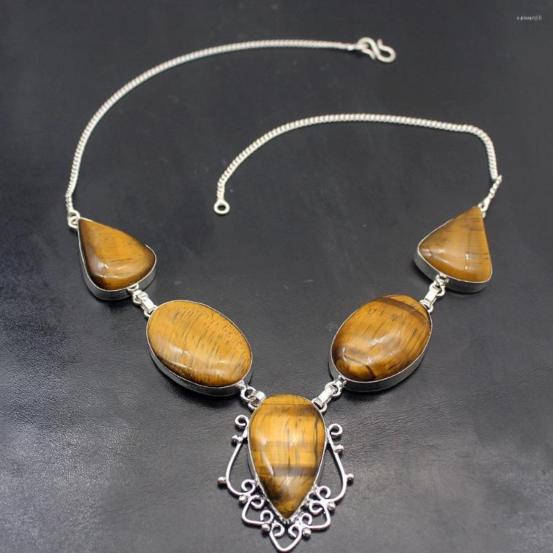 Pendant Necklaces Hermosa Unique Natural Gold Tigers Eye Magic Silver Color Necklace Women 19 Inch A74
Pendant Necklaces Hermosa Unique Natural Gold Tigers Eye Magic Silver Color Necklace Women 19 Inch A74