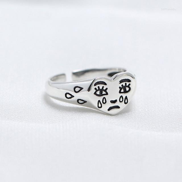 Cluster Rings 925 Sterling Silver Cry Face For Women Trendy Fashion Female Resizable Ring Jewelry Ladies Bar NightJewelry
Cluster Rings 925 Sterling Silver Cry Face For Women Trendy Fashion Female Resizable Ring Jewelry Ladies Bar NightJewelry