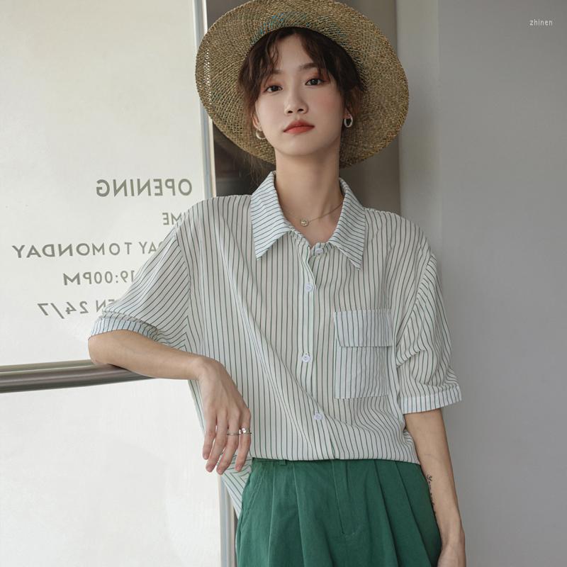 Women' Blouses Large Size Women' Blouse Loose Chiffon Stripe Shirt Elegant Korean Style Top Summer Fashion Female Short Sleeve Casual, White
Women' Blouses Large Size Women' Blouse Loose Chiffon Stripe Shirt Elegant Korean Style Top Summer Fashion Female Short Sleeve Casual, White