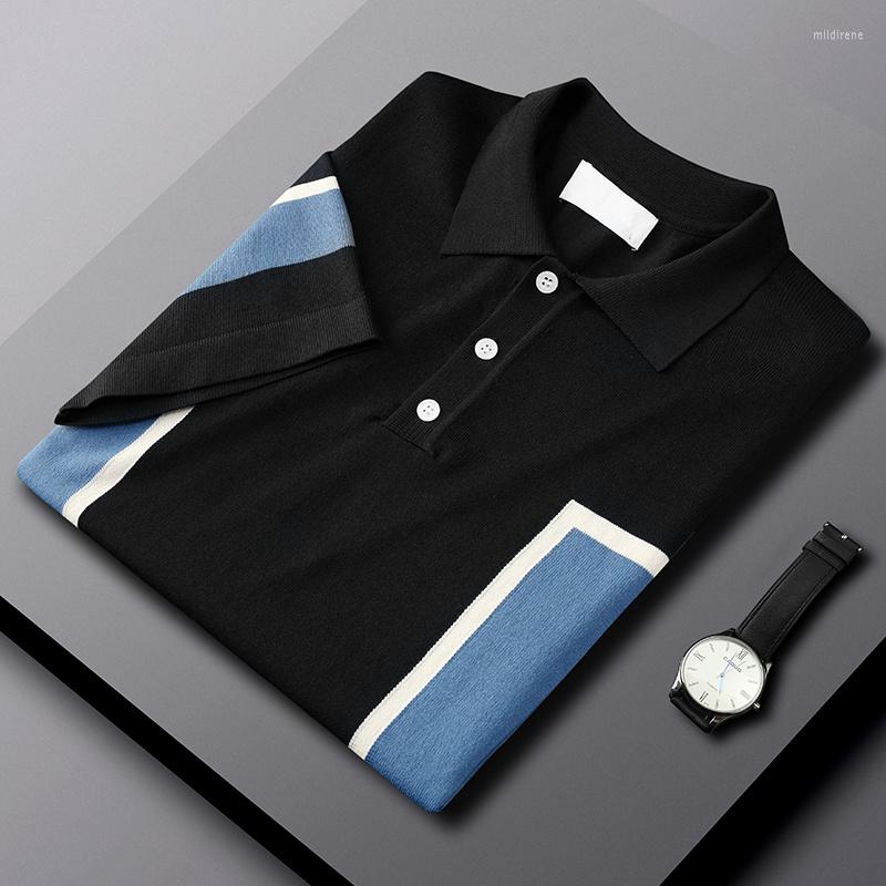 Men's Polos Hombre 2022 Summer Short-sleeved Casual Knitted Polo Shirt Hit Color British Slim Lapel Ice Silk Plus Size Shirts B37, Black
Men's Polos Hombre 2022 Summer Short-sleeved Casual Knitted Polo Shirt Hit Color British Slim Lapel Ice Silk Plus Size Shirts B37, Black