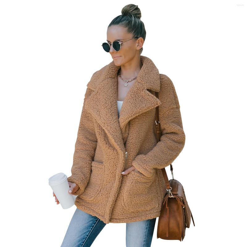 Women' Fur Women' Winter Clothes Imitation Lamb Wool Lapel Wish Woolen Coat With Zipper, Black
Women' Fur Women' Winter Clothes Imitation Lamb Wool Lapel Wish Woolen Coat With Zipper, Black