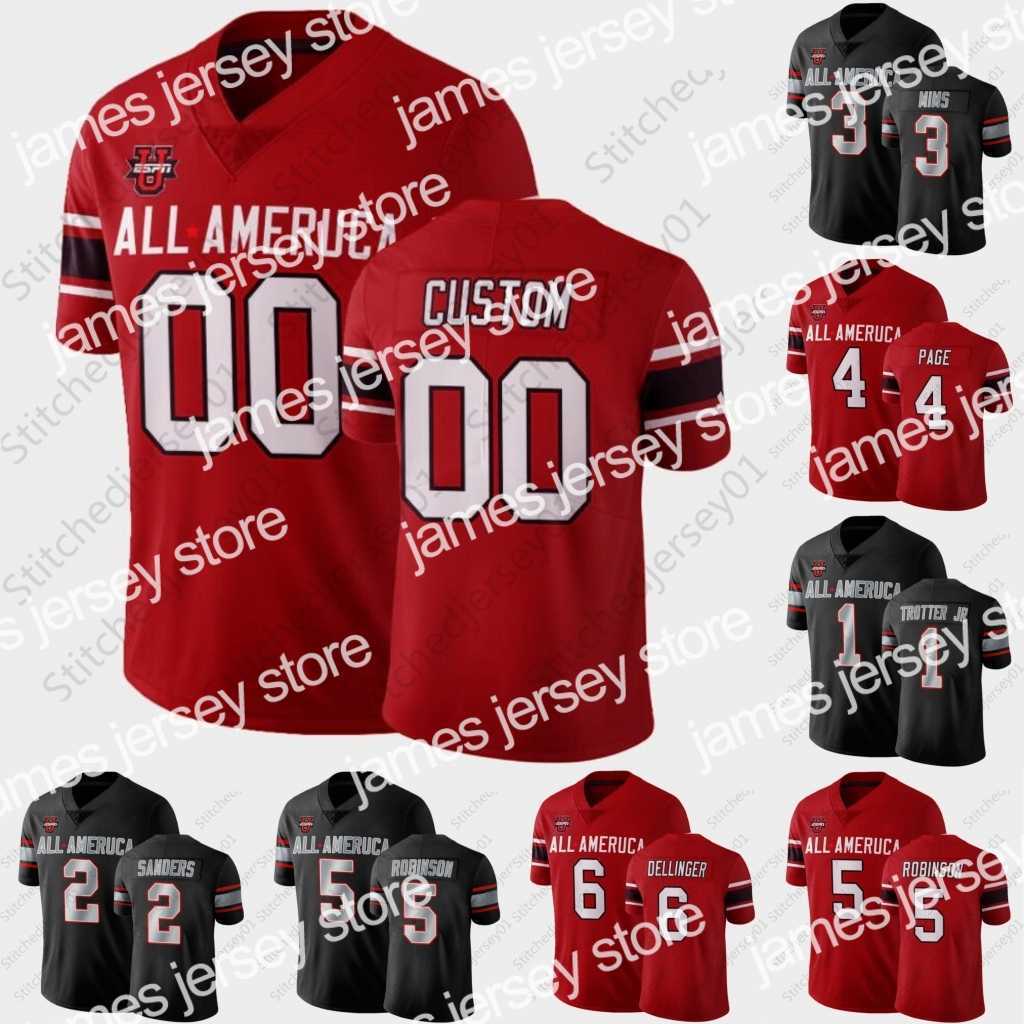 American College Football Wear Ncaa All-American Football Jersey 3 Amarius Mims 4 Payton Page 1 Jeremiah Trotter Jr. 2 Ja'tavion Sanders 5 Demeioun Robinson 6 Garret, Black
American College Football Wear Ncaa All-American Football Jersey 3 Amarius Mims 4 Payton Page 1 Jeremiah Trotter Jr. 2 Ja'tavion Sanders 5 Demeioun Robinson 6 Garret, Black