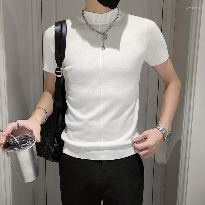 Men' Sweaters 2022 Brand Clothing Men Spring High Quality Casual Short-Sleeved Sweater/Men Slim Fit Collar Knit Sweater Tees, Black
Men' Sweaters 2022 Brand Clothing Men Spring High Quality Casual Short-Sleeved Sweater/Men Slim Fit Collar Knit Sweater Tees, Black