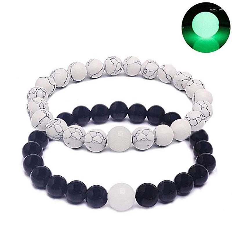Strand 2Pcs Distance Black Onyx Howlite Luminous Glow Beaded Stretch Couples Bracelet
Strand 2Pcs Distance Black Onyx Howlite Luminous Glow Beaded Stretch Couples Bracelet