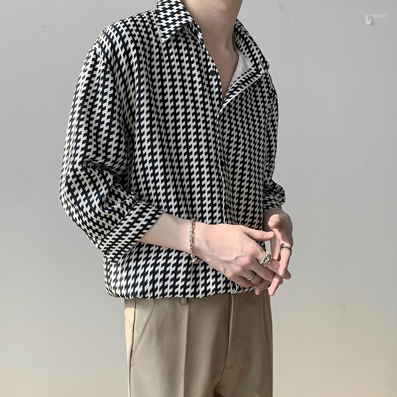 Men's Casual Shirts High Quality Houndstooth Three Quarter Sleeve Shirt Mens Autumn Thin Korean Fashion Loose Designer Clothes Men, Black
Men's Casual Shirts High Quality Houndstooth Three Quarter Sleeve Shirt Mens Autumn Thin Korean Fashion Loose Designer Clothes Men, Black