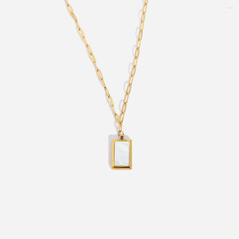 Pendant Necklaces 2022 Stainless Steel PVD Gold Plated White Seashells Square For Women Waterproof Collar Necklace Jewelry Gift
Pendant Necklaces 2022 Stainless Steel PVD Gold Plated White Seashells Square For Women Waterproof Collar Necklace Jewelry Gift