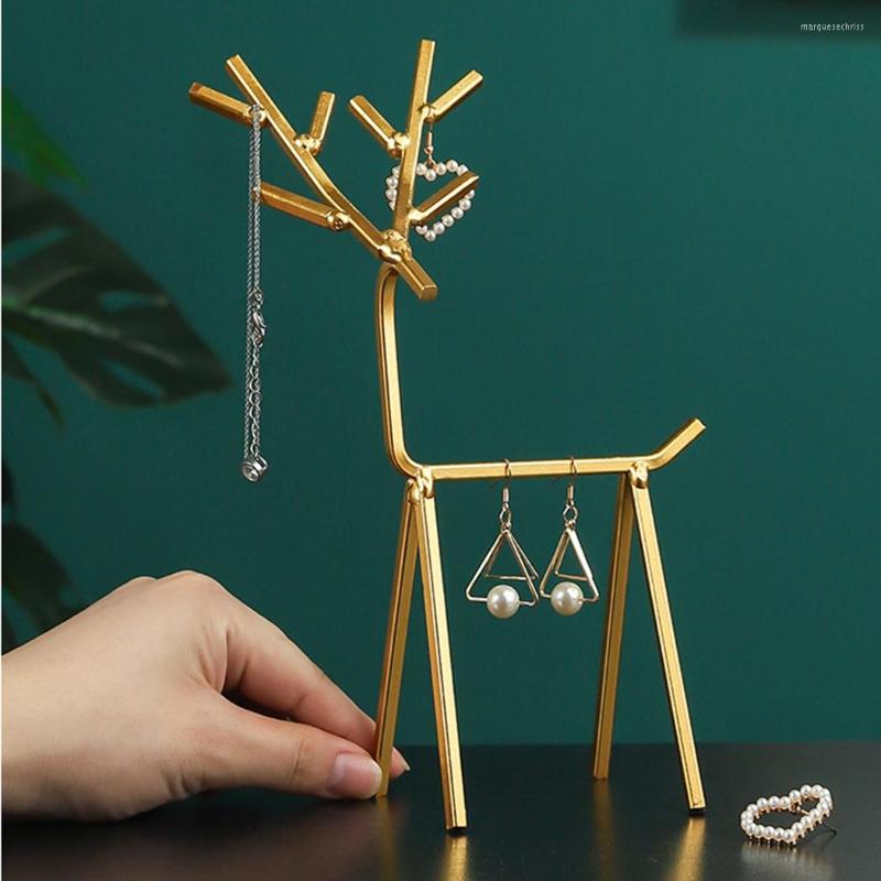Jewelry Pouches Metal Deer Earrings Holder Decorative Iron Necklace Stand Display Organizer
Jewelry Pouches Metal Deer Earrings Holder Decorative Iron Necklace Stand Display Organizer