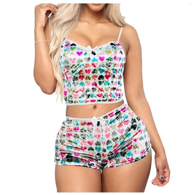 Men' Sleepwear Top Pieces Romper Crop Shorts Outfit Sexy 2 Sleeveless Camisole Womens Velvet Women Suits & Sets
Men' Sleepwear Top Pieces Romper Crop Shorts Outfit Sexy 2 Sleeveless Camisole Womens Velvet Women Suits & Sets