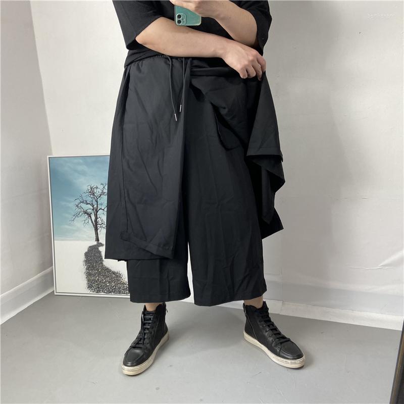 Men' Pants Men' Wide-Leg Trousers Spring And Autumn False Two Pieces Of Double Layer Design Leisure Loose Large Size Nine, Black
Men' Pants Men' Wide-Leg Trousers Spring And Autumn False Two Pieces Of Double Layer Design Leisure Loose Large Size Nine, Black
