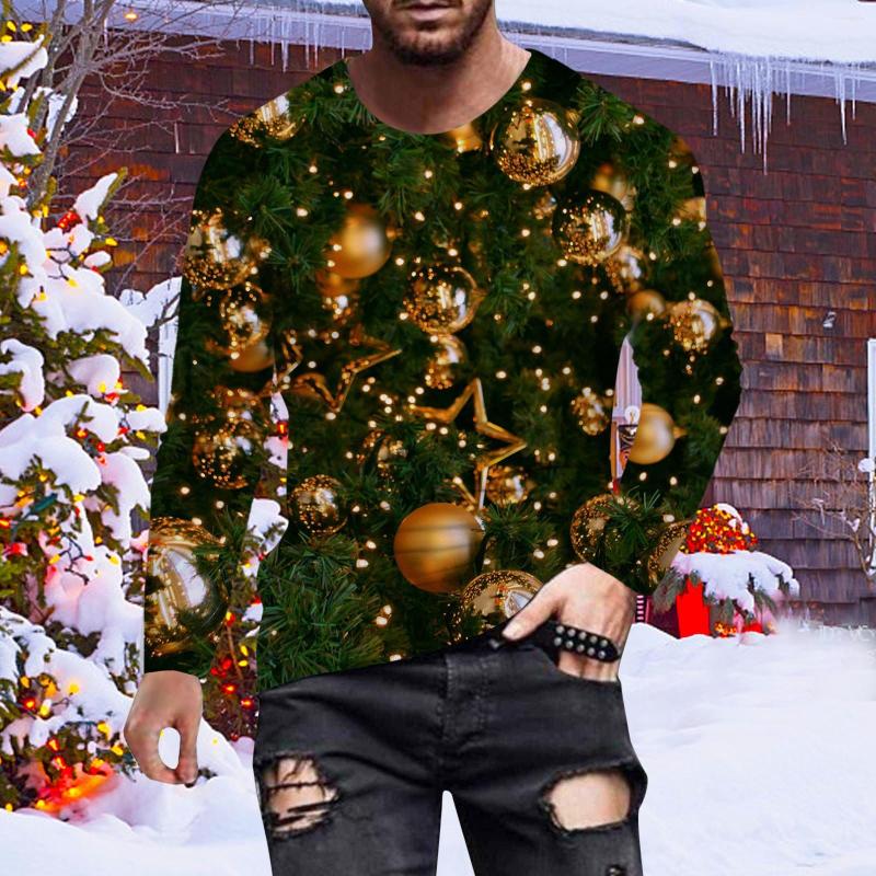 Men's T Shirts Christmas Fall Winter Casual Fashion Printed Round Neck Long Sleeve Top, Green
Men's T Shirts Christmas Fall Winter Casual Fashion Printed Round Neck Long Sleeve Top, Green