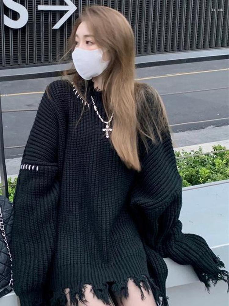 Women' Sweaters QWEEK Harajuku Black Women Pullovers Gothic Goth Style Knitted Long Sleeve Design Tops 2022 Autumn Winter Korean Kpop
Women' Sweaters QWEEK Harajuku Black Women Pullovers Gothic Goth Style Knitted Long Sleeve Design Tops 2022 Autumn Winter Korean Kpop