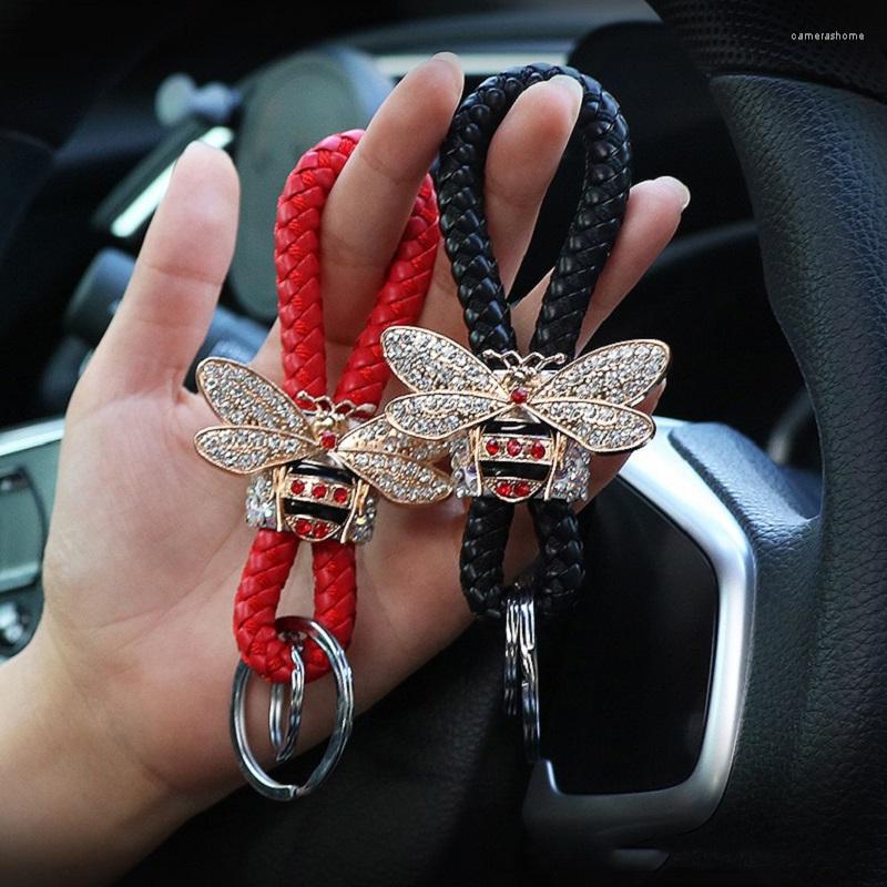 Keychains Key Chain For Women High Quality Rhinestone Bee Car Keychain Accessories Cute PU Leather Hand Woven Keyring Lanyard
Keychains Key Chain For Women High Quality Rhinestone Bee Car Keychain Accessories Cute PU Leather Hand Woven Keyring Lanyard