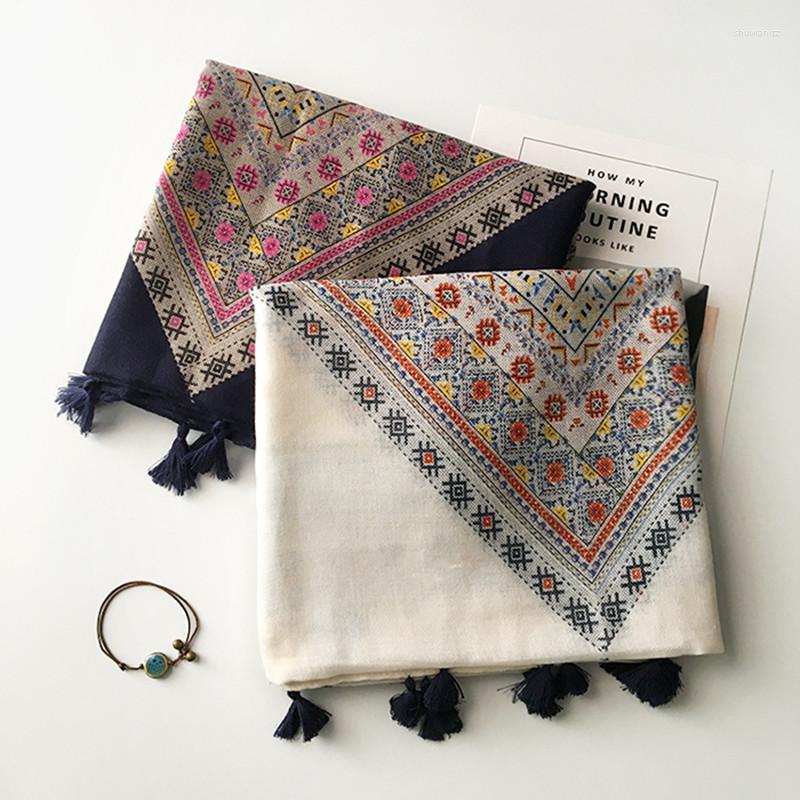 Scarves Diamond Checked Artistic Style Square Printed Cotton And Linen Soft Long Silk Scarf Shading Shawl
Scarves Diamond Checked Artistic Style Square Printed Cotton And Linen Soft Long Silk Scarf Shading Shawl