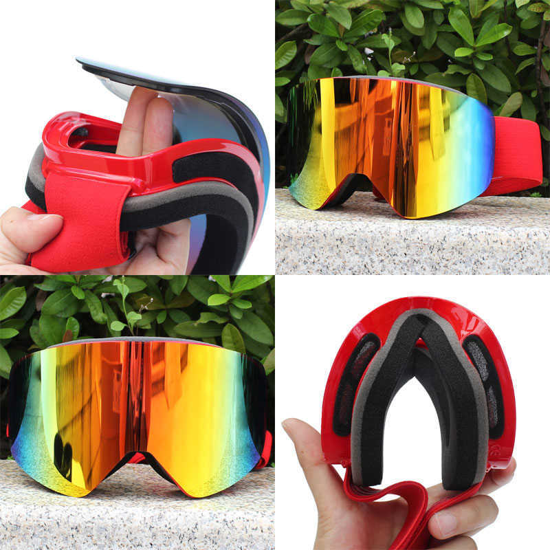 Ski Goggles Goggs with Magnetic Doub Layer Polarized ns ing Anti-fog UV400 Snowboard Men Women Glasses Eyewear L221022