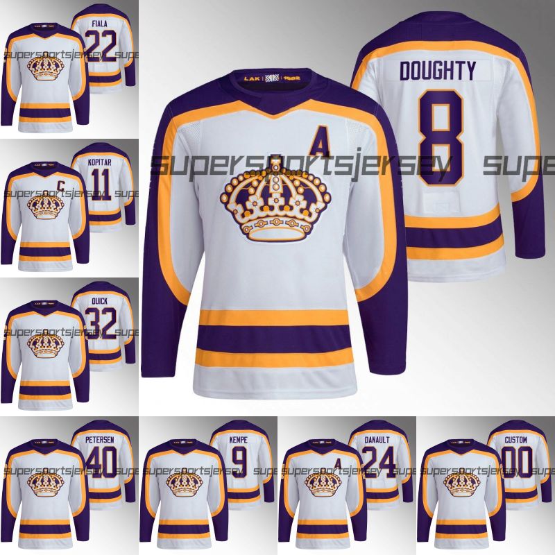 2022-23 Reverse Kings Retro Hockey Jerseys la Drew Doughty Anze Kopitar Kevin Fiala Jonathan Quick Adrian Kempe Phillip Danault Viktor Arvidsson Alex Iafallo SWEN, Your name your number
2022-23 Reverse Kings Retro Hockey Jerseys la Drew Doughty Anze Kopitar Kevin Fiala Jonathan Quick Adrian Kempe Phillip Danault Viktor Arvidsson Alex Iafallo SWEN, Your name your number