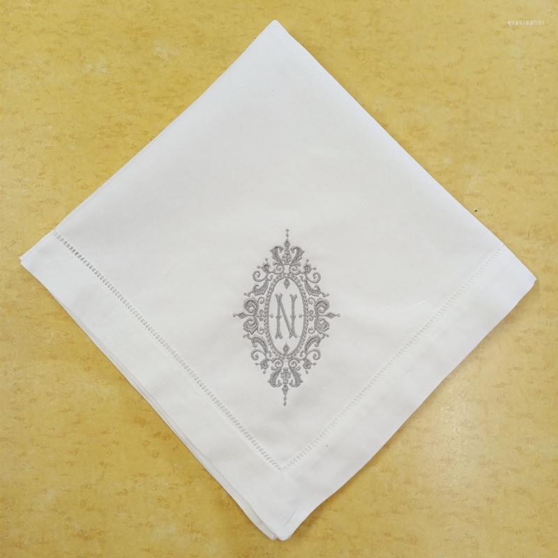 Bow Ties Set Of 12 Monogrammed Dinner Napkins White Hemstitch Table Napkin 20"x20"Ladder Color Embroidered Initial N Tea
Bow Ties Set Of 12 Monogrammed Dinner Napkins White Hemstitch Table Napkin 20"x20"Ladder Color Embroidered Initial N Tea