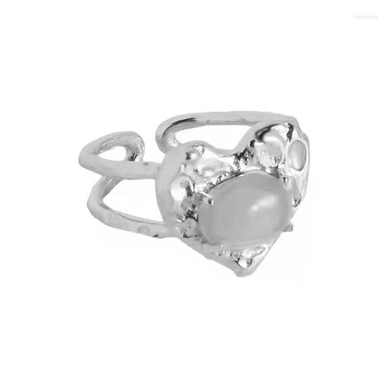Cluster Rings Solid 925 Sterling Silver Heart Stone For Women Simple Trendy Retro Anillos Party Gifts Accessories
Cluster Rings Solid 925 Sterling Silver Heart Stone For Women Simple Trendy Retro Anillos Party Gifts Accessories