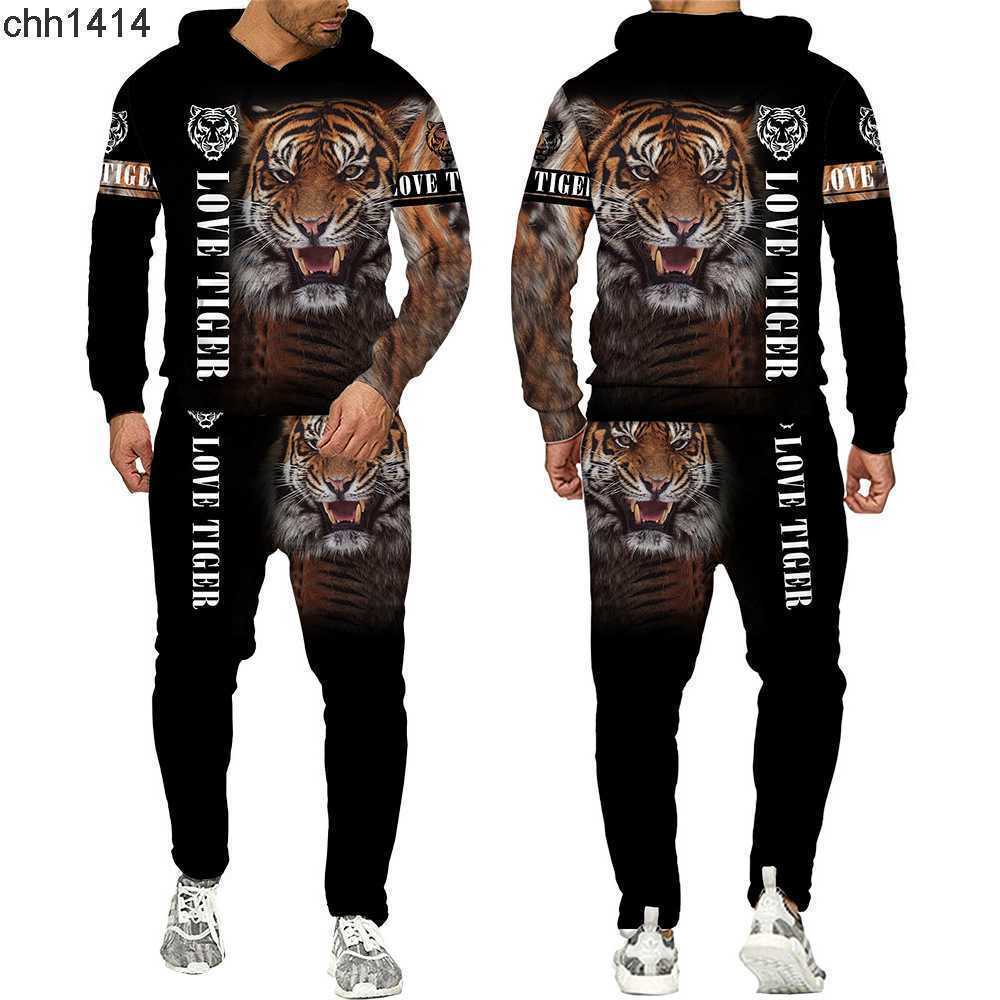 2022 new couple suit 3D digital printing essentials tiger animal autumn and winter men's and women's hoodies and underwear, 002
2022 new couple suit 3D digital printing essentials tiger animal autumn and winter men's and women's hoodies and underwear, 002