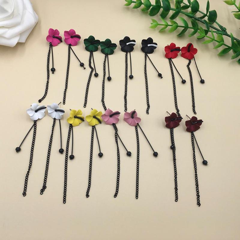 Stud Earrings Korean Style Colorful Flower For Women Girls Black Long Tassel Red Yellow Wedding Party Gifts
Stud Earrings Korean Style Colorful Flower For Women Girls Black Long Tassel Red Yellow Wedding Party Gifts