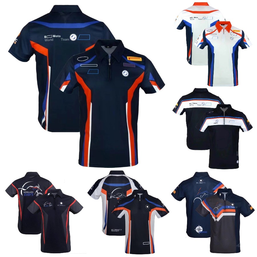 Summer Lapel MOTO Racing T-Shirt Motorcycle Fans Casual Polo Shirt Short Sleeves Polyester Male Motocross Jersey T-Shirts 2023