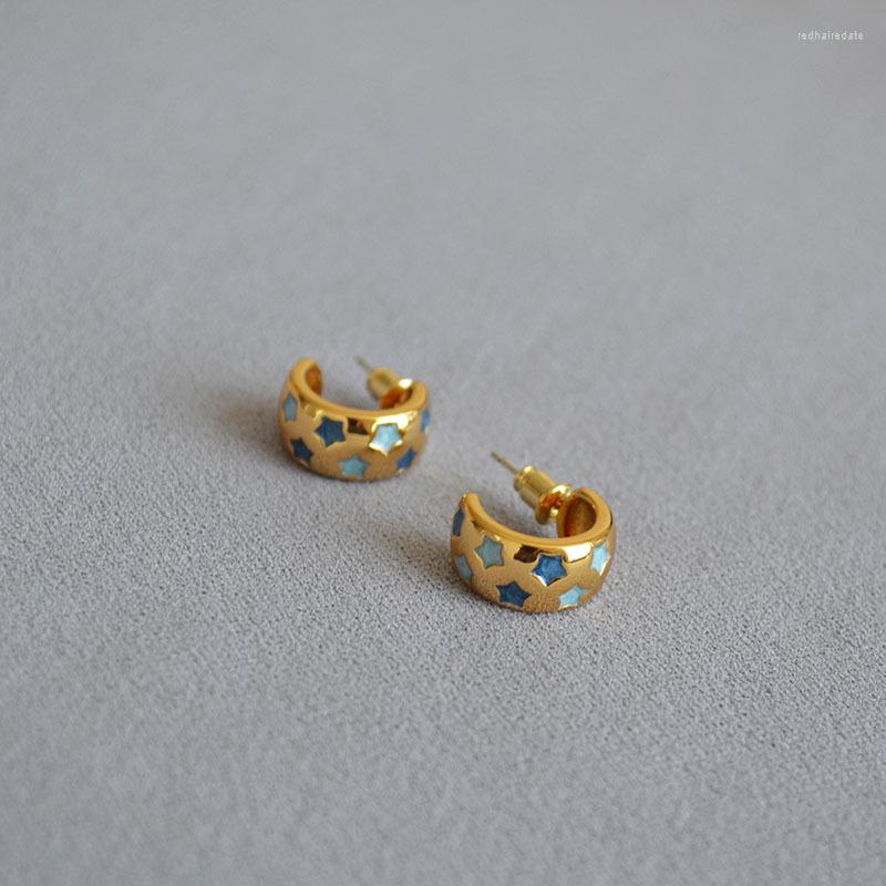 Dangle Earrings Japanese And Korean Creative Design Brass Blue Star Drop Enamel 925 Silver Needle Temperament
Dangle Earrings Japanese And Korean Creative Design Brass Blue Star Drop Enamel 925 Silver Needle Temperament