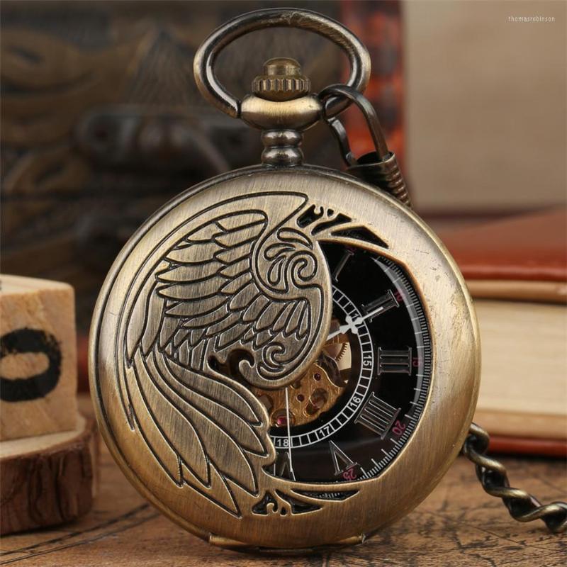 Pocket Watches Vintage Bronze Wings Half Mechanical Watch Gold Skeleton Hand Winding Pendant Clock Retro Gifts, Only watch
Pocket Watches Vintage Bronze Wings Half Mechanical Watch Gold Skeleton Hand Winding Pendant Clock Retro Gifts, Only watch