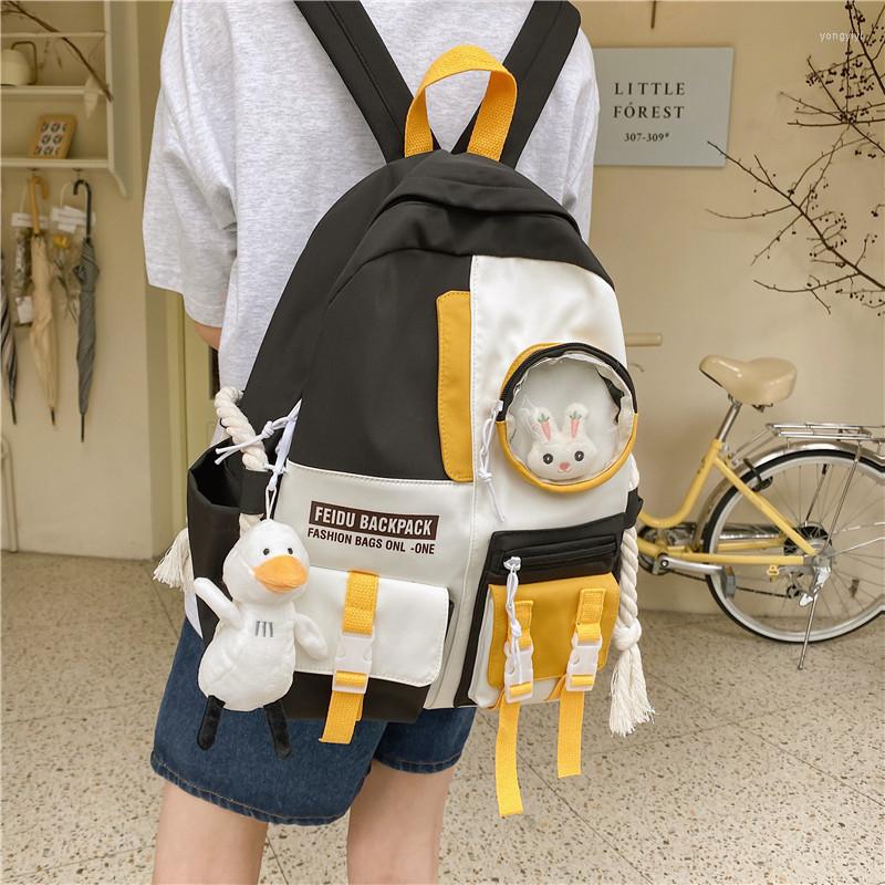 Backpack Women Nylon Waterproof Schoolbag For Teenage College Style Pure Color Girls Bookbag Cute Casual Travel, Black
Backpack Women Nylon Waterproof Schoolbag For Teenage College Style Pure Color Girls Bookbag Cute Casual Travel, Black