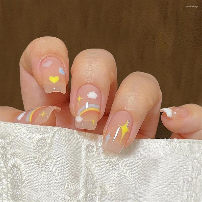 False Nails Cute Cartoon Ballerina Fake Nail Tips With Designs Lovely Rainbow Set Press On French Coffin DIY Manicure, 01
False Nails Cute Cartoon Ballerina Fake Nail Tips With Designs Lovely Rainbow Set Press On French Coffin DIY Manicure, 01