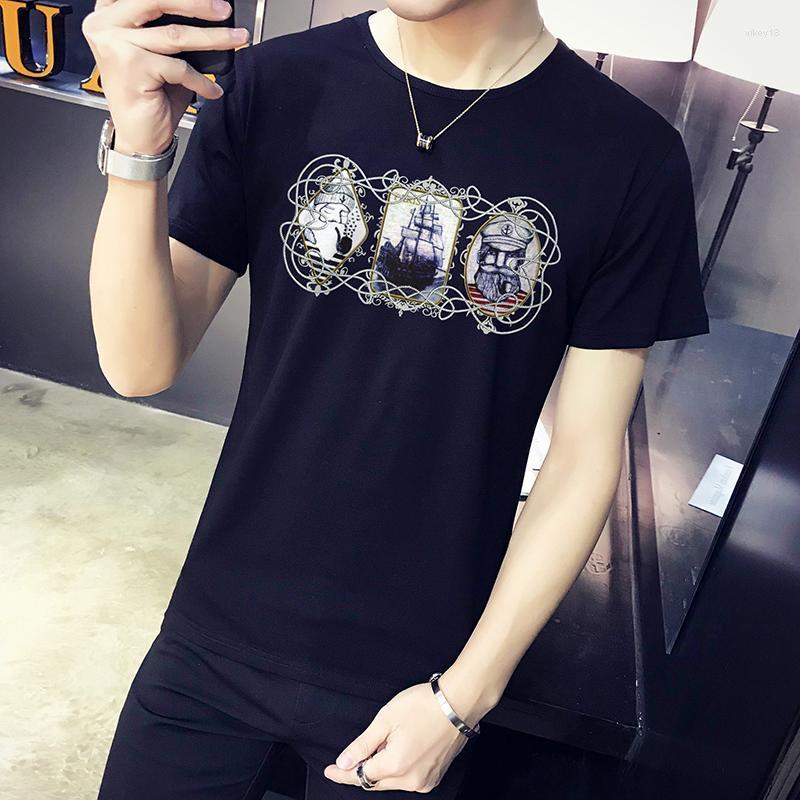 Men's T Shirts 2022 Short Sleeve T-Shirt Round Neck Slim Black Clothes Top Trend Half
Men's T Shirts 2022 Short Sleeve T-Shirt Round Neck Slim Black Clothes Top Trend Half