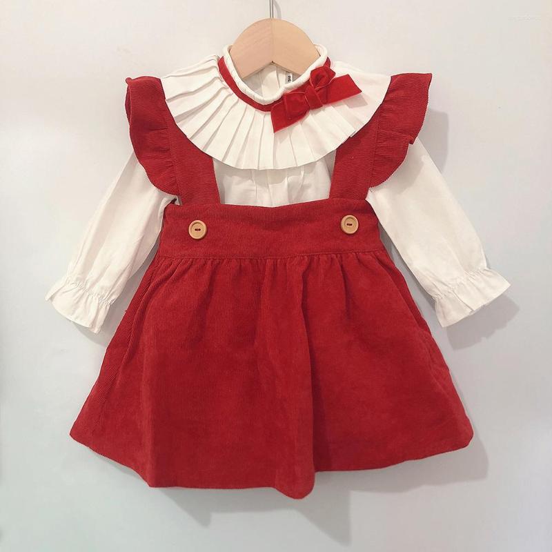 Clothing Sets 3pcs 1-5years Autumn Children Boutique Spanish Girls Eid Red Dress Long Sleeve Cotton Shirt Princess Birthday Suit
Clothing Sets 3pcs 1-5years Autumn Children Boutique Spanish Girls Eid Red Dress Long Sleeve Cotton Shirt Princess Birthday Suit
