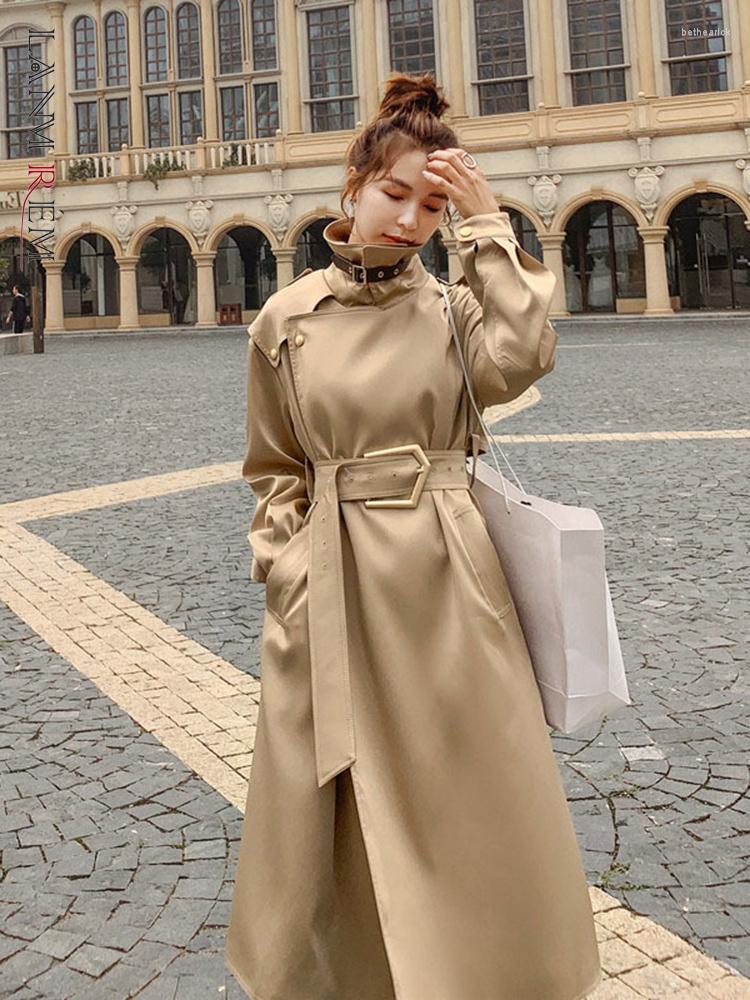 Women' Trench Coats LANMREM Khaki Coat For Women 2022 Autumn Lapel Loose Fashion Long Chic Windbreaker With Belt Female Streetwear 2R8101, Blue
Women' Trench Coats LANMREM Khaki Coat For Women 2022 Autumn Lapel Loose Fashion Long Chic Windbreaker With Belt Female Streetwear 2R8101, Blue