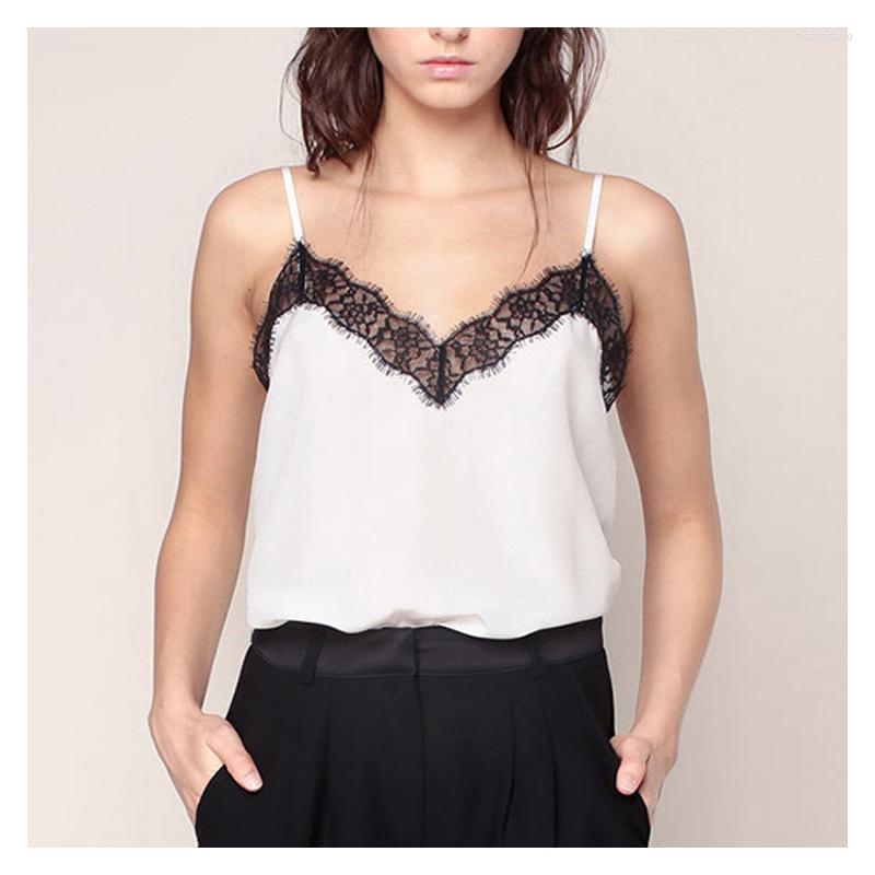 Women's Tanks Sexy Silk Lace Patchwork Tank Tops Women V Neck Breathable Camisole All Match Soft Vest Top Female Fashion Clothes, White
Women's Tanks Sexy Silk Lace Patchwork Tank Tops Women V Neck Breathable Camisole All Match Soft Vest Top Female Fashion Clothes, White