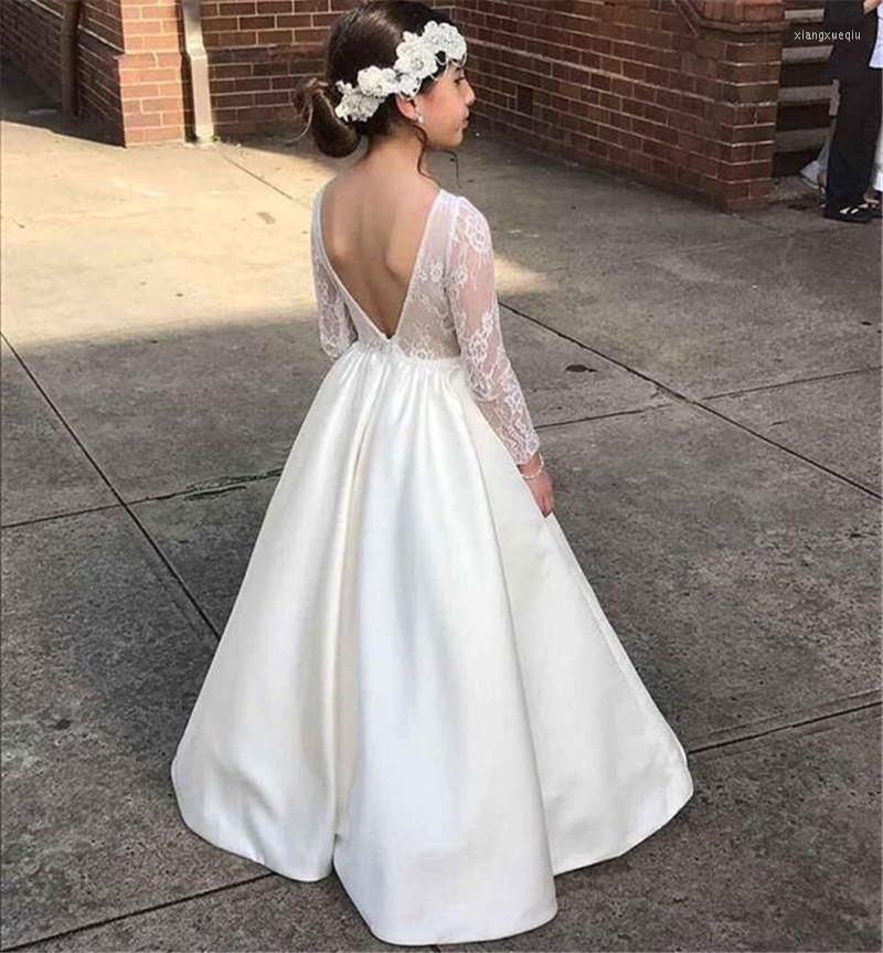 Girl Dresses White Ivory Long Sleeves Flower With V Back Backless Little Bridesmaid Wedding Formal Party Birthday
Girl Dresses White Ivory Long Sleeves Flower With V Back Backless Little Bridesmaid Wedding Formal Party Birthday