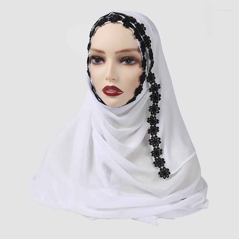 Scarves Ramadan Eid Muslim Solid Color Lace Splicing Scarf Women Arab Islamic Hijab Femme Headscarf Shawls Bandana Fashion
Scarves Ramadan Eid Muslim Solid Color Lace Splicing Scarf Women Arab Islamic Hijab Femme Headscarf Shawls Bandana Fashion