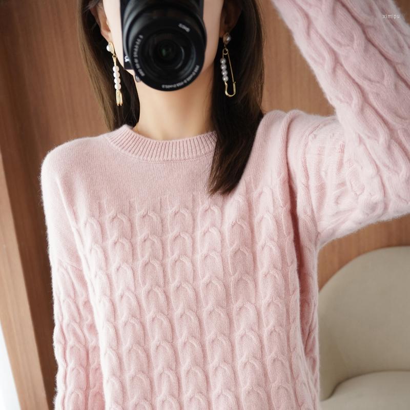 Women's Sweaters Warm Pullover Round Neck Wool Sweater Autumn Winter Clothing Knitted Outer Wear Thick Cashmere, White
Women's Sweaters Warm Pullover Round Neck Wool Sweater Autumn Winter Clothing Knitted Outer Wear Thick Cashmere, White