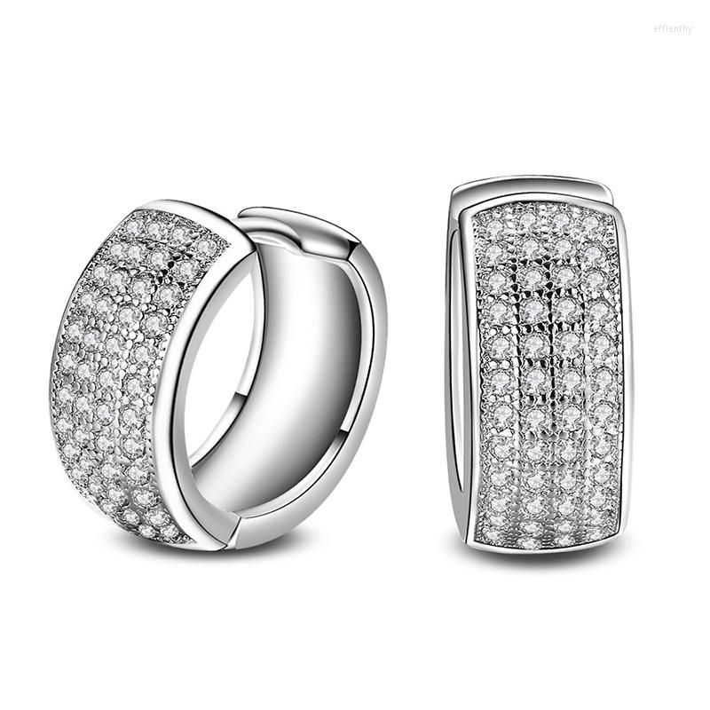 Hoop Earrings Elegant Lead & Nickel Free 925 Silver Small Circle Paved Shiny CZ Punk Wide For Women Or Men Brincos E514
Hoop Earrings Elegant Lead & Nickel Free 925 Silver Small Circle Paved Shiny CZ Punk Wide For Women Or Men Brincos E514
