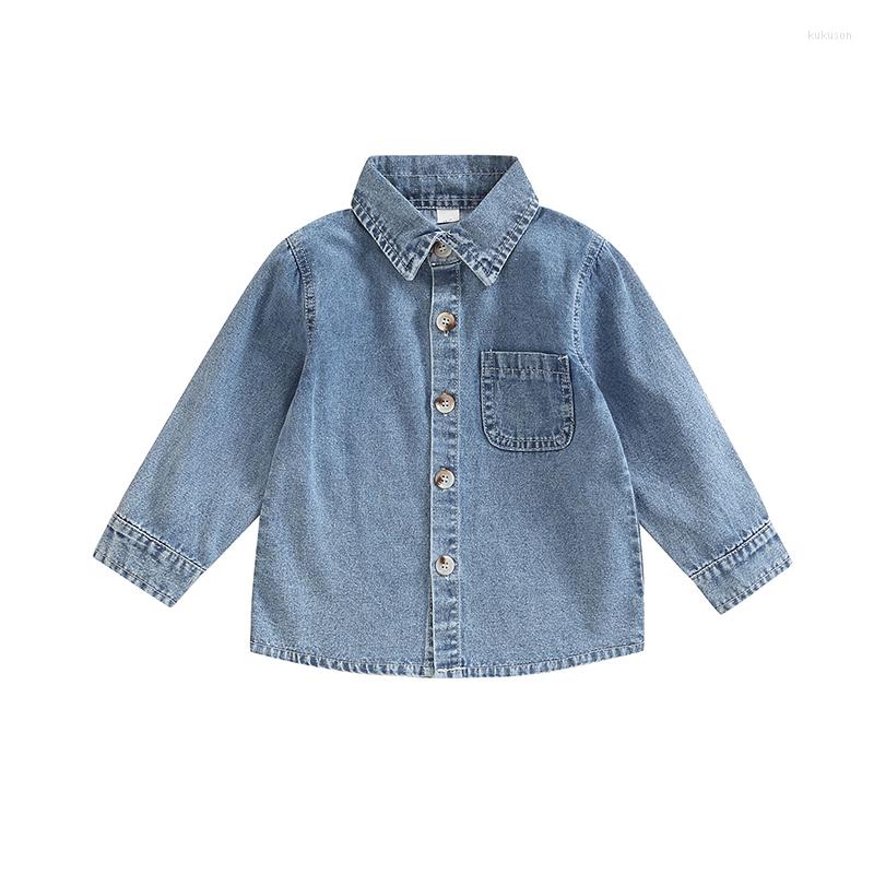 Jackets Boys Kids Denim Jacket Long Sleeve Lapel Button Closure Pocket Decor Casual Streetwear Tops Fall Autumn Clothing
Jackets Boys Kids Denim Jacket Long Sleeve Lapel Button Closure Pocket Decor Casual Streetwear Tops Fall Autumn Clothing