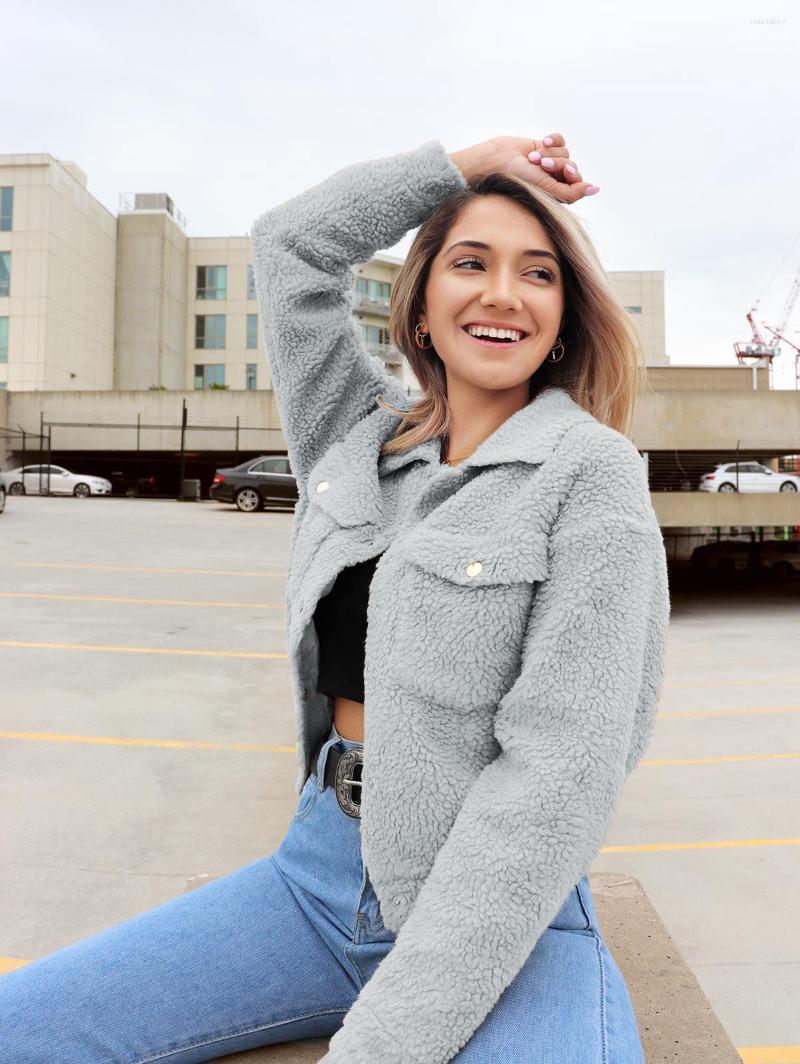 Women' Fur ZAFUL Button Pockets Faux Jacket Tribal Tape Drop Shoulder Pocket Teddy Autumn Winter Thick Warm Soft Fleece Coat, Deep coffee7801
Women' Fur ZAFUL Button Pockets Faux Jacket Tribal Tape Drop Shoulder Pocket Teddy Autumn Winter Thick Warm Soft Fleece Coat, Deep coffee7801