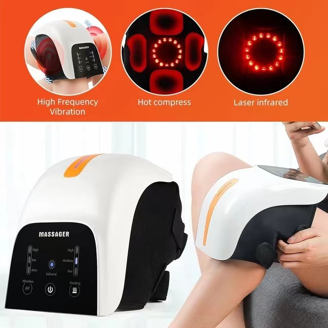 Smart Hot Compress Knee Relaxing Massager Kneecap Treasure Laser Infrared Elbow Shoulder Massager Relive Joint Pain Stiffness