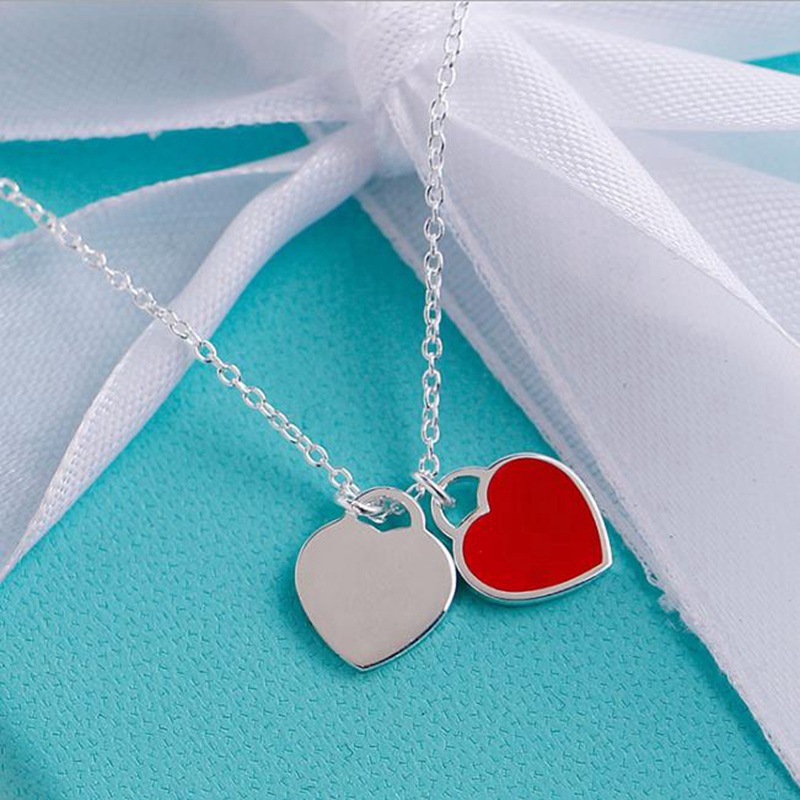 18inch Silver Chain Hear Necklace Pendant Small and exquisite Double Love Temperament Female Cute Necklaces Fashion Women Jewelry Gift
18inch Silver Chain Hear Necklace Pendant Small and exquisite Double Love Temperament Female Cute Necklaces Fashion Women Jewelry Gift