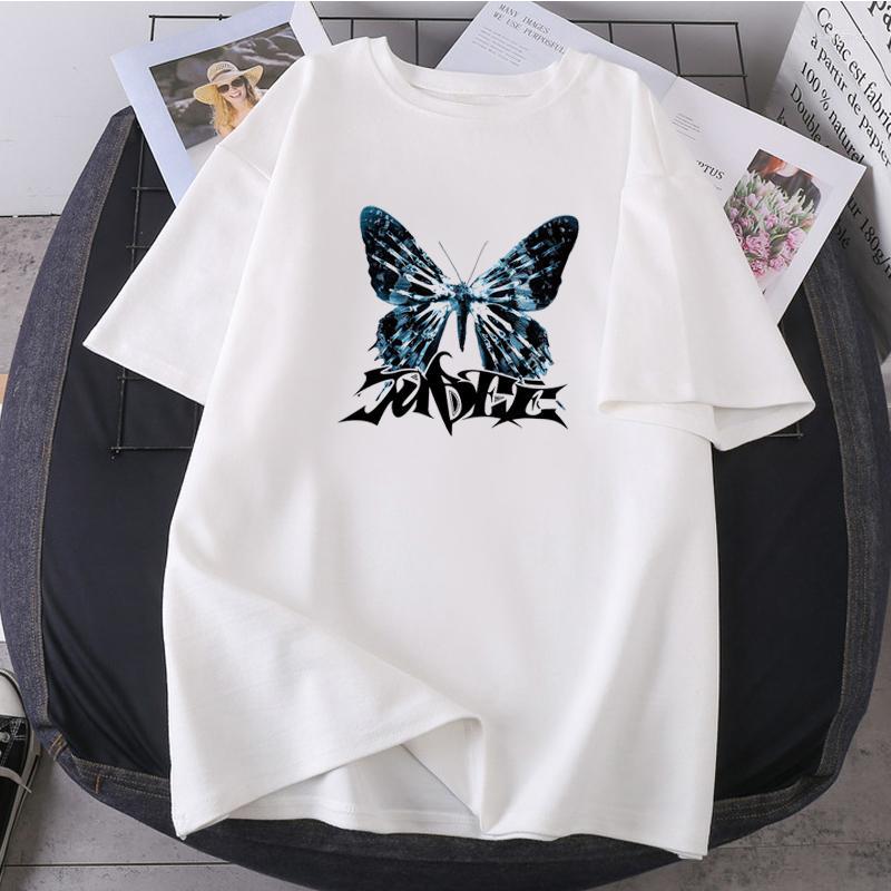 Women' T Shirts Women' T-Shirt Blue Butterfly Print Oversized T-shirts Woman Summer Clothes Short Sleeve Tops Female Fashion, Black
Women' T Shirts Women' T-Shirt Blue Butterfly Print Oversized T-shirts Woman Summer Clothes Short Sleeve Tops Female Fashion, Black