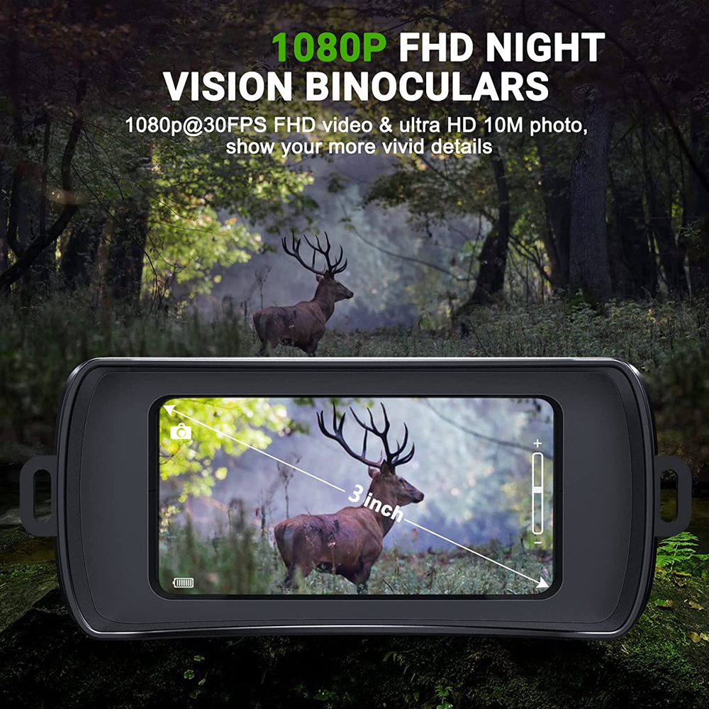 Telescopes R12 Binoculars Night Vision Device Rechargeable 6W 850nm Infrared 1080P HD 5X Digital Zoom Hunting Telescope Po Video R