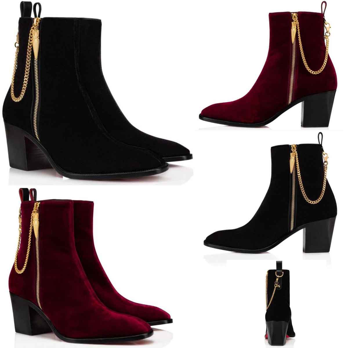 Men ankle boots red bottomls booty low chunky heel velvet suede Yoz The Lips 70mm luxury brand dress party oxfords boot
Men ankle boots red bottomls booty low chunky heel velvet suede Yoz The Lips 70mm luxury brand dress party oxfords boot