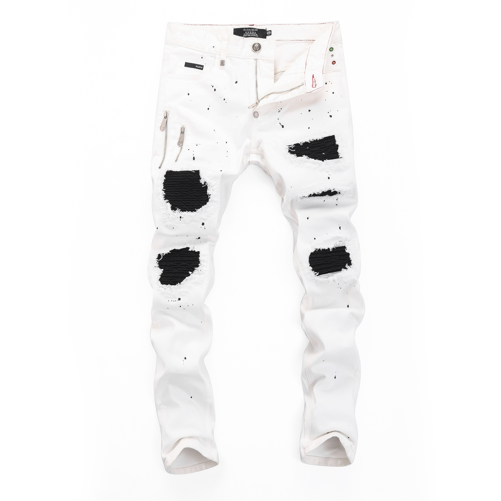 PLEIN BEAR White Men's Jeans Classical Fashion PP Man DENIM TROUSERS ROCK STAR FIT Mens Casual Design Ripped Jeans Distressed Skinny Biker Cloth-fitting Pants 157502
PLEIN BEAR White Men's Jeans Classical Fashion PP Man DENIM TROUSERS ROCK STAR FIT Mens Casual Design Ripped Jeans Distressed Skinny Biker Cloth-fitting Pants 157502